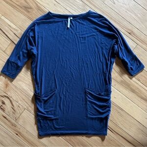 Michael Stars Navy Modal Blue Tunic Top